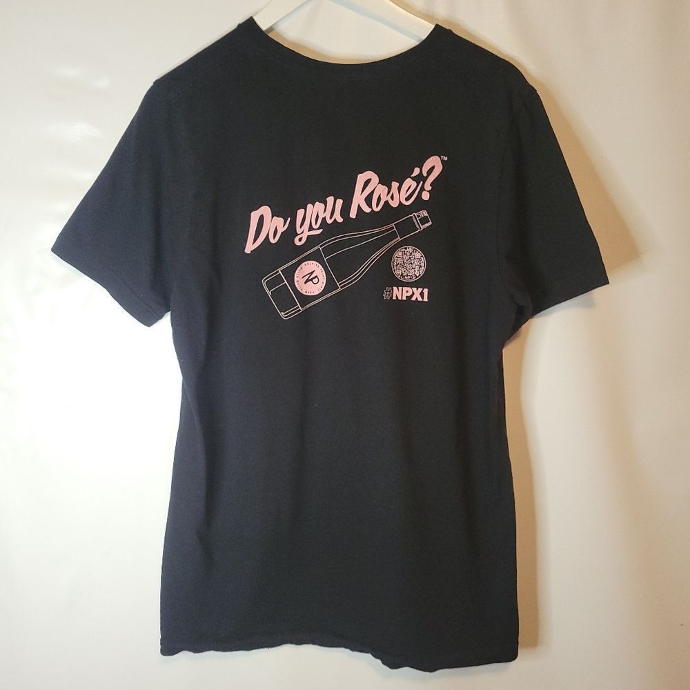 🍾 Do You Rosé Black Graphic Tee with Pink Logo Back And Front